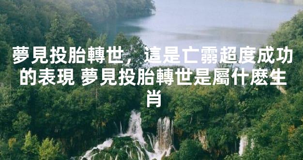 夢見投胎轉世，這是亡霛超度成功的表現 夢見投胎轉世是屬什麽生肖